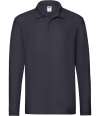 SS37M 63310 Premium Long Sleeve Polo Deep Navy colour image